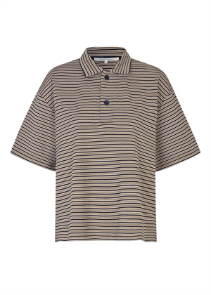 Norman ss polo bluse Silver Mink Second Female
